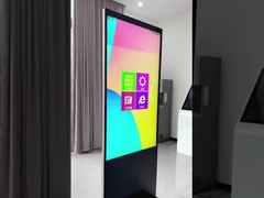 43 55 65 นิ้วตั้งพื้นโฆษณาแอลซีดีป้ายดิจิตอล Totem Kiosk Hd เครื่องเล่นสื่อแสดงผล Lcd
