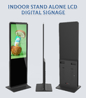 FHD UHD LCD หน้าจอแสดงผลแบบดิจิตอลเคสโลหะ SPCC จอสัมผัสโฆษณา Kiosk