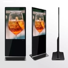 50 นิ้วในร่ม Android ตั้งพื้น Kiosk หน้าจอสัมผัส LCD ป้ายดิจิตอล