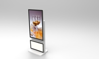 43 55 นิ้ว Digital Signage Kiosk Rotate Floor Stand 360 องศา โปรแกรมโฆษณา