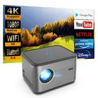 Full HD 1080P 4K โปรเจคเตอร์โรงภาพยนตร์ในบ้าน Smart Android WIFI 3D Video