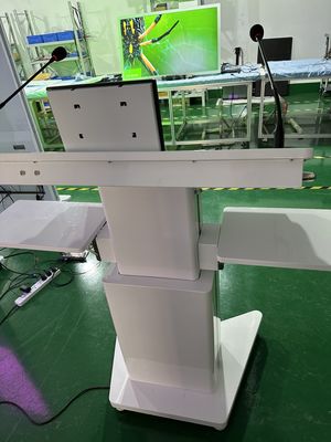32 นิ้ว Windows Interactive PCAP LCD Digital Display Lectern Smart Double Screen AIO โพดิตี้การประชุม