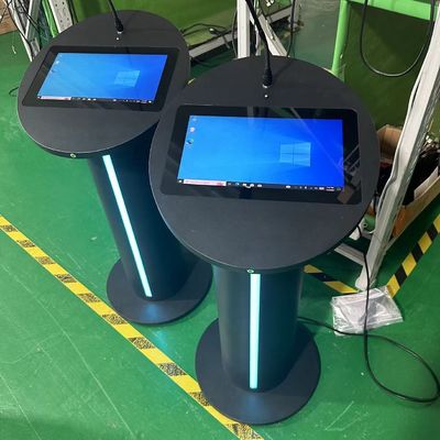 มัลติมีเดีย ดิจิตอลโพดิโอ 13.3 นิ้ว pcap ทัช LCD กลองเสียงกระจายเสียงและไมโครโฟนไร้สายสําหรับการประชุม