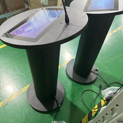 มัลติมีเดีย ดิจิตอลโพดิโอ 13.3 นิ้ว pcap ทัช LCD กลองเสียงกระจายเสียงและไมโครโฟนไร้สายสําหรับการประชุม