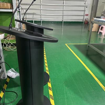 มัลติมีเดีย ดิจิตอลโพดิโอ 13.3 นิ้ว pcap ทัช LCD กลองเสียงกระจายเสียงและไมโครโฟนไร้สายสําหรับการประชุม