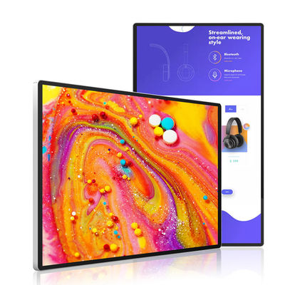 55 นิ้ว 12V 5A โลหะกระเป๋า LED EPoster จอแสดงผลด้วยอินฟราเรดสัมผัสและพิมพ์ความร้อน