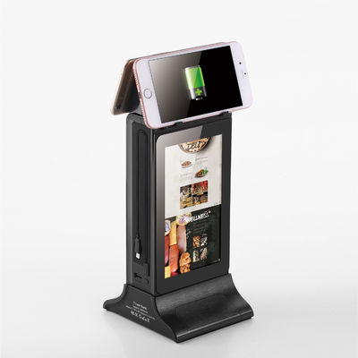 สีดํา 10 นิ้ว Advanced L-Shaped Desktop HD LCD Screen Advertising Player พร้อมเมนู แพวเวอร์ แบงค์