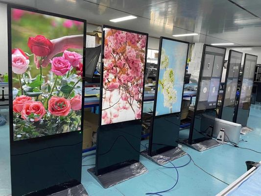 75 การแสดงสัญญาณดิจิทัลแบบยืนในห้องภายใน Ultra Thin LCD Full Screen