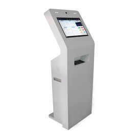 ชั้นวางเครื่องชำระเงินด้วยตนเอง Kiosk จอสัมผัส 350 Nits ความสว่างสำหรับธนาคาร