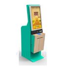 ธนาคารชำระเงินด้วยตนเอง Kiosk 350 Nits ความสว่างด้วยเครื่องพิมพ์ความร้อน