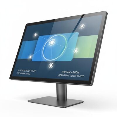10 จุด Multi Touch Digital Signage รวมมุมมอง 178 องศา 2GB RAM และ 8GB ROM Memory อัตโนมัติสําหรับการปฏิสัมพันธ์ของผู้ใช้