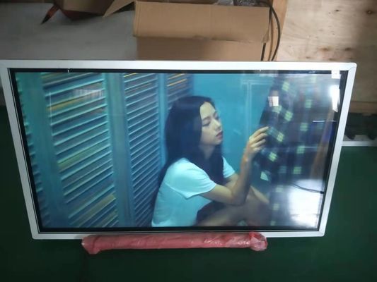 ป้ายดิจิตอลลิฟต์บางเฉียบสีขาวสว่าง 42 นิ้ว Touch Screen Mall ทางการแพทย์ในร่ม