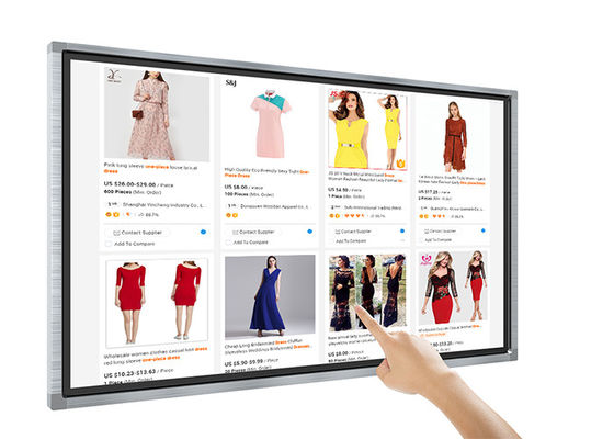 จอแสดงผลโฆษณา โรงงาน OEM 55 นิ้ว Stand Monitor Kiosk Network Video Player Terminal หน้าจอสัมผัส LCD แบบโต้ตอบ