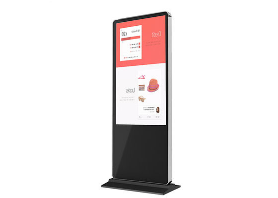 ป้ายดิจิตอล 75 &quot;Floor Mount 4K Indoor LCD Display Totem Advertising for Shopping Mall
