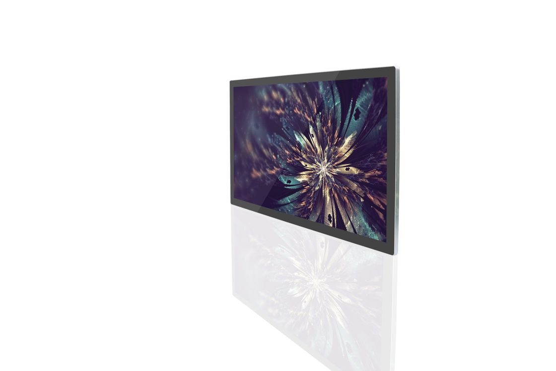 65 นิ้ว 4K Ultra HD ภาพป้ายดิจิตอลติดผนัง ด้วยขอบผสม 4 มิลลิเมตร / 10 มิลลิเมตร และแผ่นสัมผัสอินฟราเรด