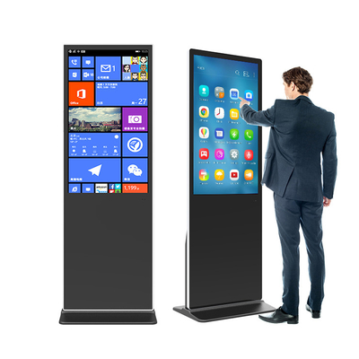เครื่องเล่นโฆษณา LCD Super Slim ขนาด 42 นิ้ว PCAP Touch LCD ป้ายดิจิตอล Totem