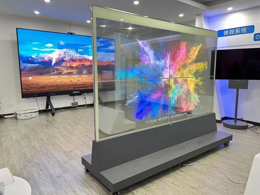 55 65 75 นิ้วจอแสดงผลเชิงพาณิชย์ผนังวิดีโอ OLED โค้งงอได้