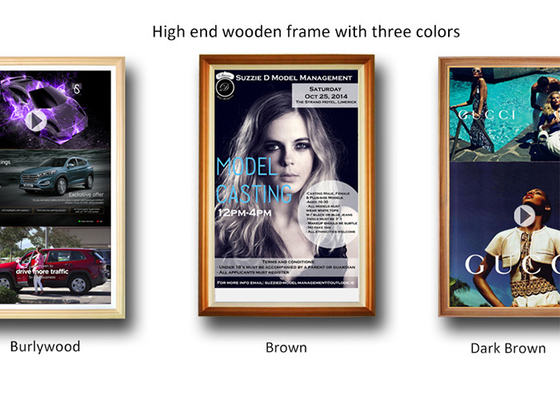 การโฆษณาเชิงพาณิชย์ป้ายดิจิตอล 21.5In Wifi Cloud Android Photo Frame